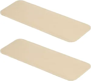 PATIKIL Felt Base Shaper 14x5 Inch, 2Pcs Bag Bottom Shaper Pad Purse Liner Board Insert Arc Corner for Handbags Tote Crossbody Bag Backpack, Light Beige
