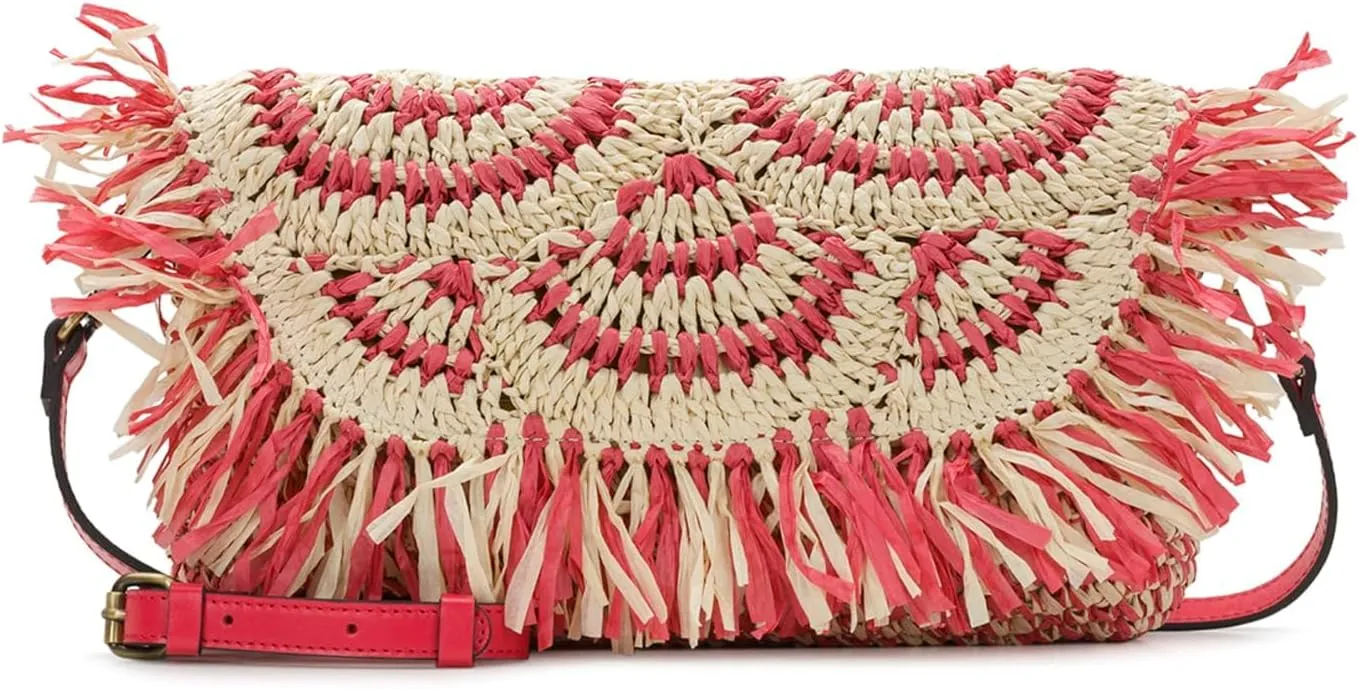 Patricia Nash Loulia Clutch Crossbody, Natural/Passion