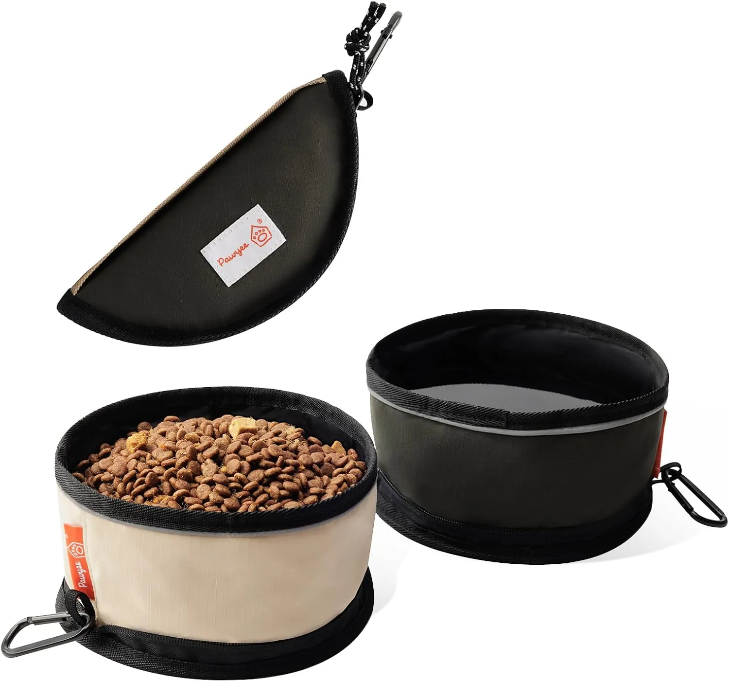 Pawyee Dog Food Bag Pet Collapsible Dog Bowls Portable and Light for Food and Water Camping Travel