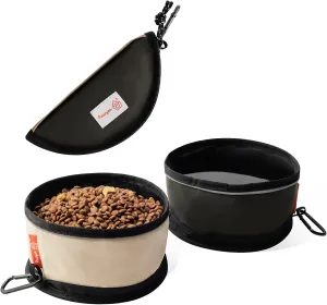 Pawyee Dog Food Bag Pet Collapsible Dog Bowls Portable and Light for Food and Water Camping Travel