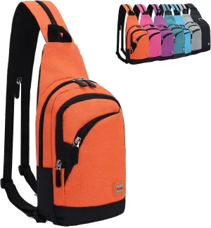 Peicees Small Sling Bag for Women Mens Convertible Crossbody Backpack Shoulder Chest Daypack with Zipper Strap for Hiking