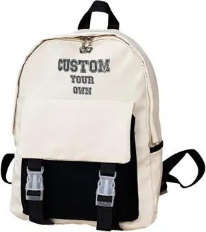 Personalised Backpack for School with Name Embroidery Custom Text School Bags Backpacks,Bookbag for Teenage Primary Secondary