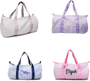 Personalized Baby Backpacks | Monogrammed Toddler Backpacks | Seersucker Backpack | Preschool Book Bag, Pink, Travel bag