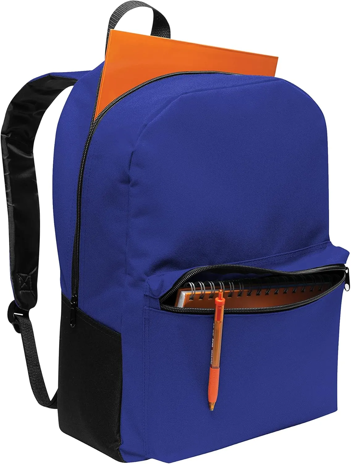 Personalized Casual Value Backpacks, Blue - Your Name - Customized Basic Backpack for College, Business