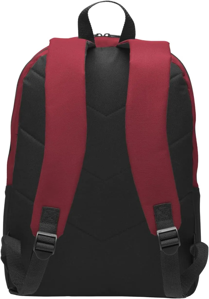 Personalized Casual Value Backpacks, Red - Your Name - Customized Basic Backpack for College, Business