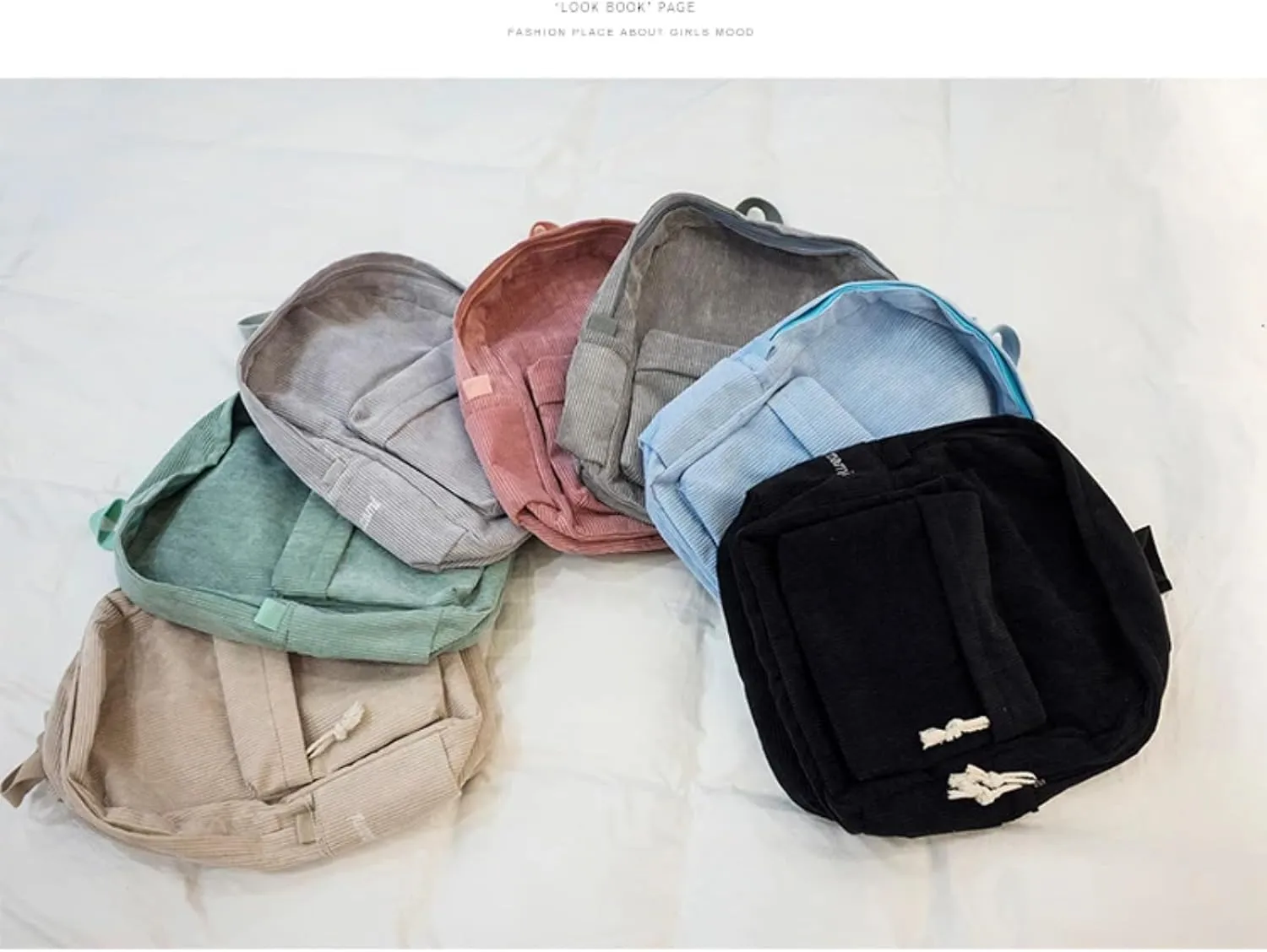 Personalized Corduroy Backpack Casual College Backpack Lightweight Travel Backpack Custom Embroidery School Backpack with Name Laptop Backpacks College Shoulder Bag (grey,custom)