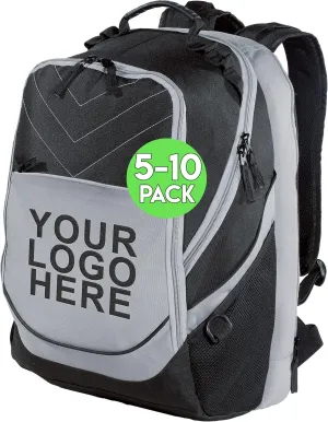 Personalized Custom Business Computer Backpack - Add Your Logo (17" Laptops) 5 or 10 Pack