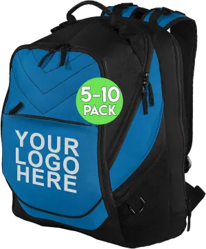 Personalized Custom Business Computer Backpack - Add Your Logo (17" Laptops) 5 or 10 Pack