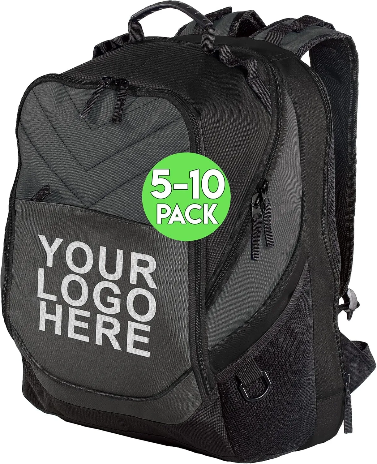 Personalized Custom Business Computer Backpack - Add Your Logo (17" Laptops) 5 or 10 Pack