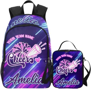 Personalized School Backpack for Boys Girls with Lunch Box Bag,Custom Toddler Backpack for Boys Girls