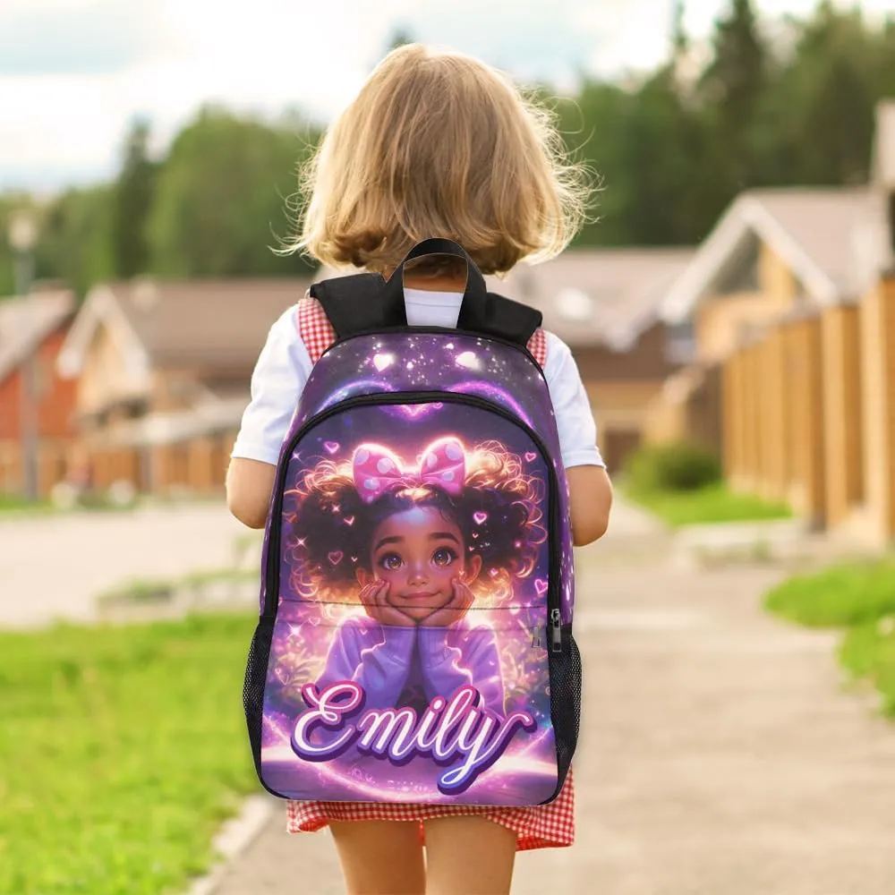 Personalized School Backpack for Boys Girls with Lunch Box Bag,Custom Toddler Backpack for Boys Girls