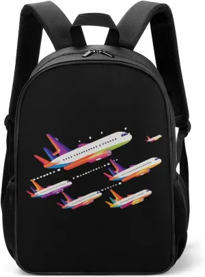 Pilot Commercial Passenger Airplanes Backpack Travel Backpack Daypack Purse Shoulder Bag Casual Daily Bag for Unisex