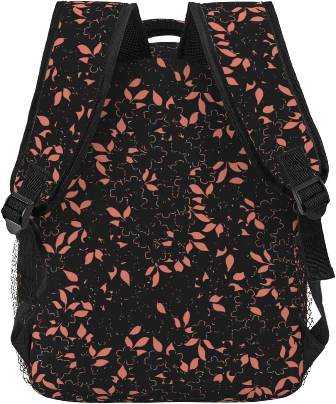 Pink Small Flowers Floral Leaf Casual Backpack Travel Laptop Backpacks Lightweight Daypack Large Capacity Rucksack Notebook Bags Business Work Bag for Yoga Beach Hiking