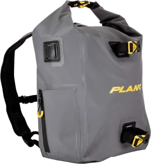 Plano Z-Series Roll-Top Waterproof Fishing Tackle Backpack, Gray Fabric, Includes 2 Clear 3700 StowAway Utility Boxes, Fishing Backpack with Tackle Boxes