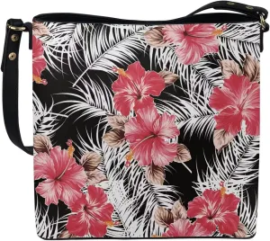 Polynesian Bucket Bags for Women Crossbody Bags Leather Tote Bag Summer Clutch Purses Hobo with 2 Detachable Straps