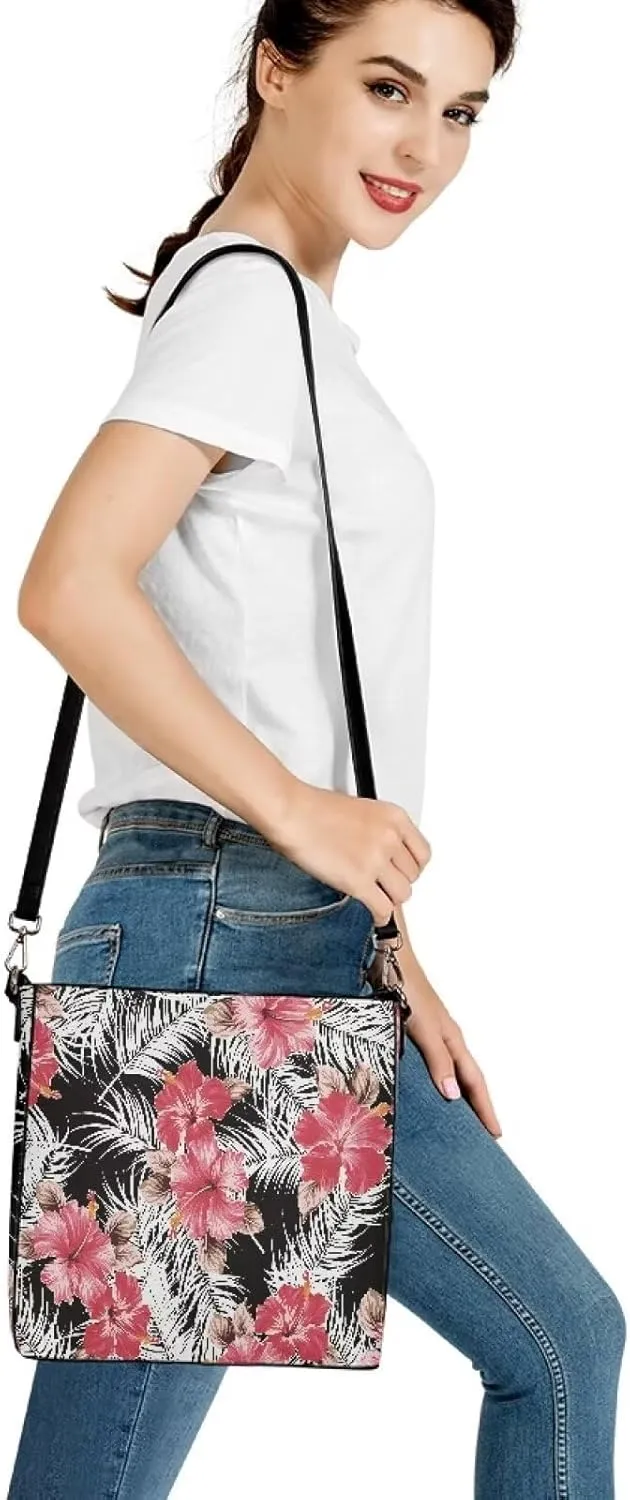 Polynesian Bucket Bags for Women Crossbody Bags Leather Tote Bag Summer Clutch Purses Hobo with 2 Detachable Straps