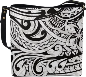 Polynesian Bucket Bags for Women Crossbody Bags Leather Tote Bag Summer Clutch Purses Hobo with 2 Detachable Straps