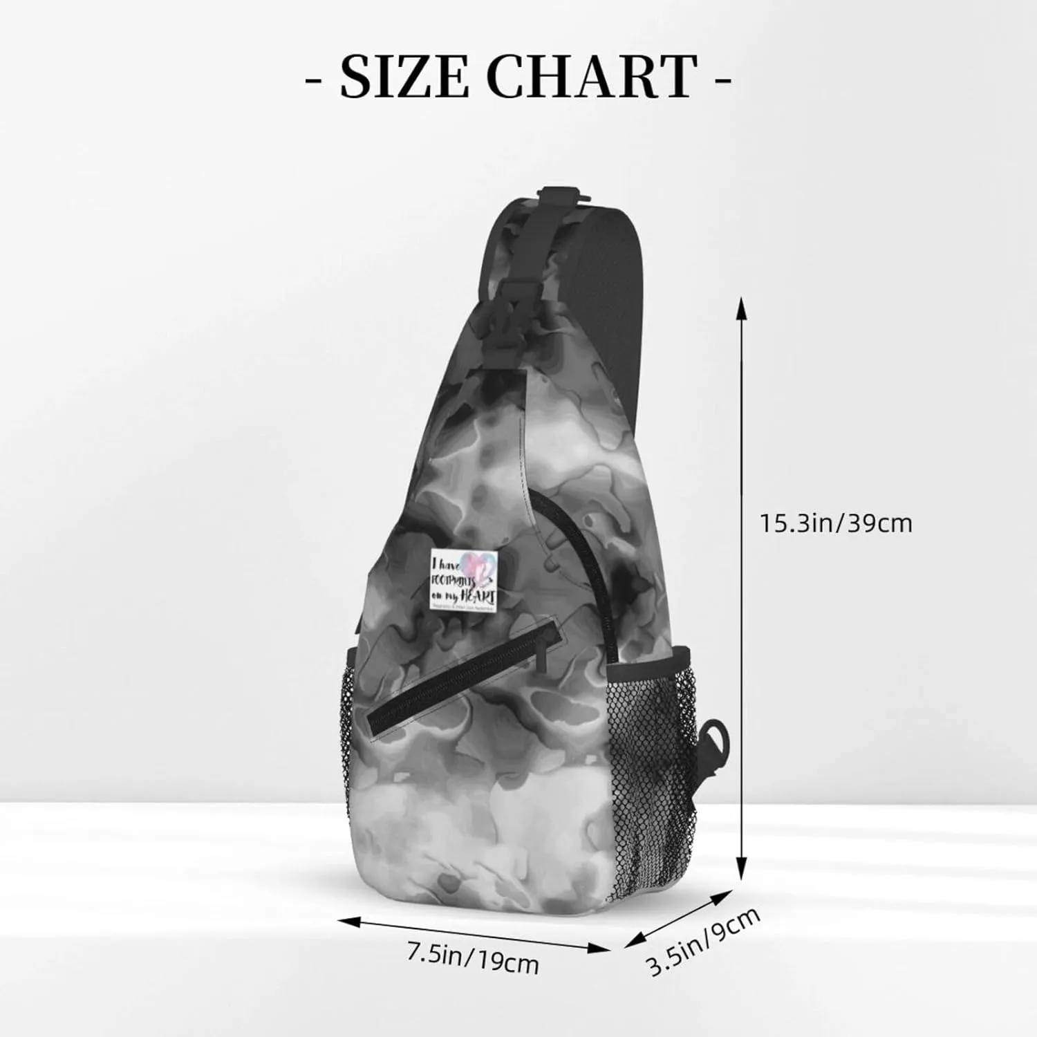 Pregnancy and Infant Loss Awareness Sling Bag Crossbody Backpack Shoulder Casual Daypack Bag for Men Women