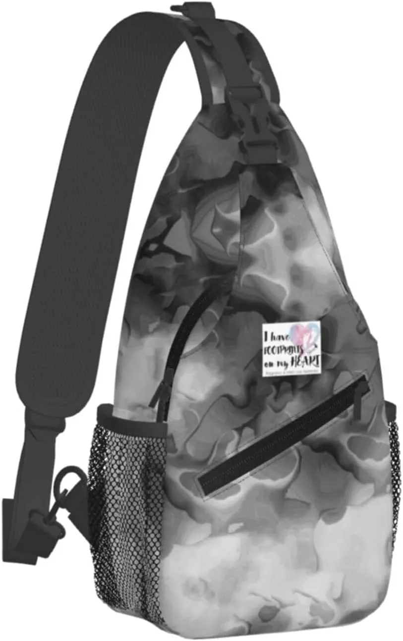 Pregnancy and Infant Loss Awareness Sling Bag Crossbody Backpack Shoulder Casual Daypack Bag for Men Women