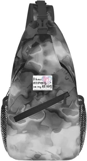 Pregnancy and Infant Loss Awareness Sling Bag Crossbody Backpack Shoulder Casual Daypack Bag for Men Women
