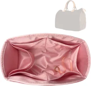 Premium Purse Organizer compatible with Lv Speedy 30 Organizer Insert - Handmade Smooth Natural Silk Bag Organizer, Perfect Fit for 16/20/25/30/35/40 (Brown, For Speed* 30)