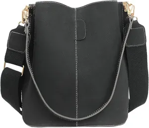 PU Leather Bucket Bag Women 2025 Fall Fashion Matte Finish Tote Shoulder Crossbody Handbag Work Casual Daily Everyday Wear