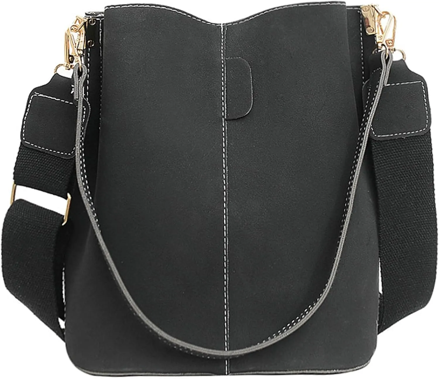 PU Leather Bucket Bag Women 2025 Fall Fashion Matte Finish Tote Shoulder Crossbody Handbag Work Casual Daily Everyday Wear