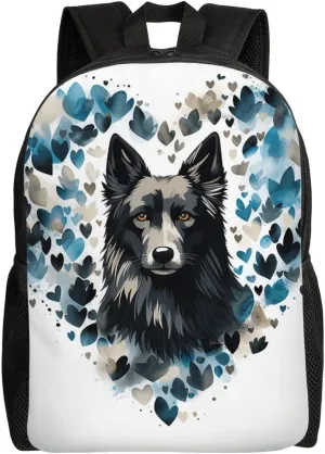 Puppy Surrounded by Love Laptop Backpack for Men Women Lightweight Backpack Casual Daypack Travel Laptop Bag