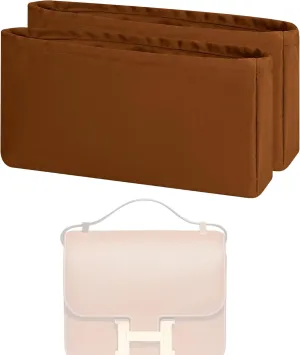 Purse Handbag Silky Organizer Insert Keep Bag Shape Fits Hermes Constance 19/New 19/24/New 24 Bags, Luxury Handbag Tote Lightweight Sturdy(New Constance19,Gold)