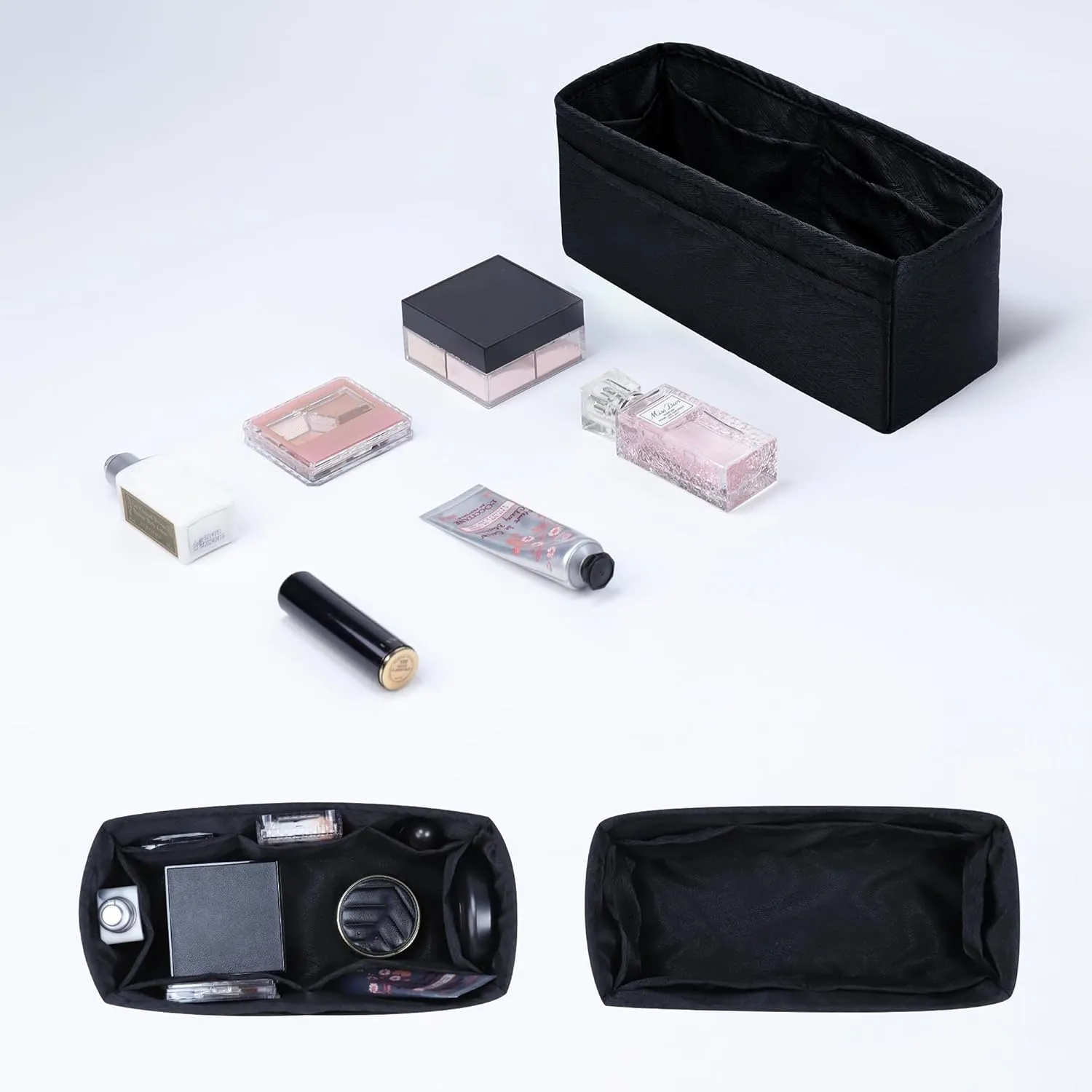 Purse Organizer Insert Fits Hermes Birkin, Silky Smooth Bag Organizer, Birkin 30 Bag Insert Tote Shaper(BK30,Black)