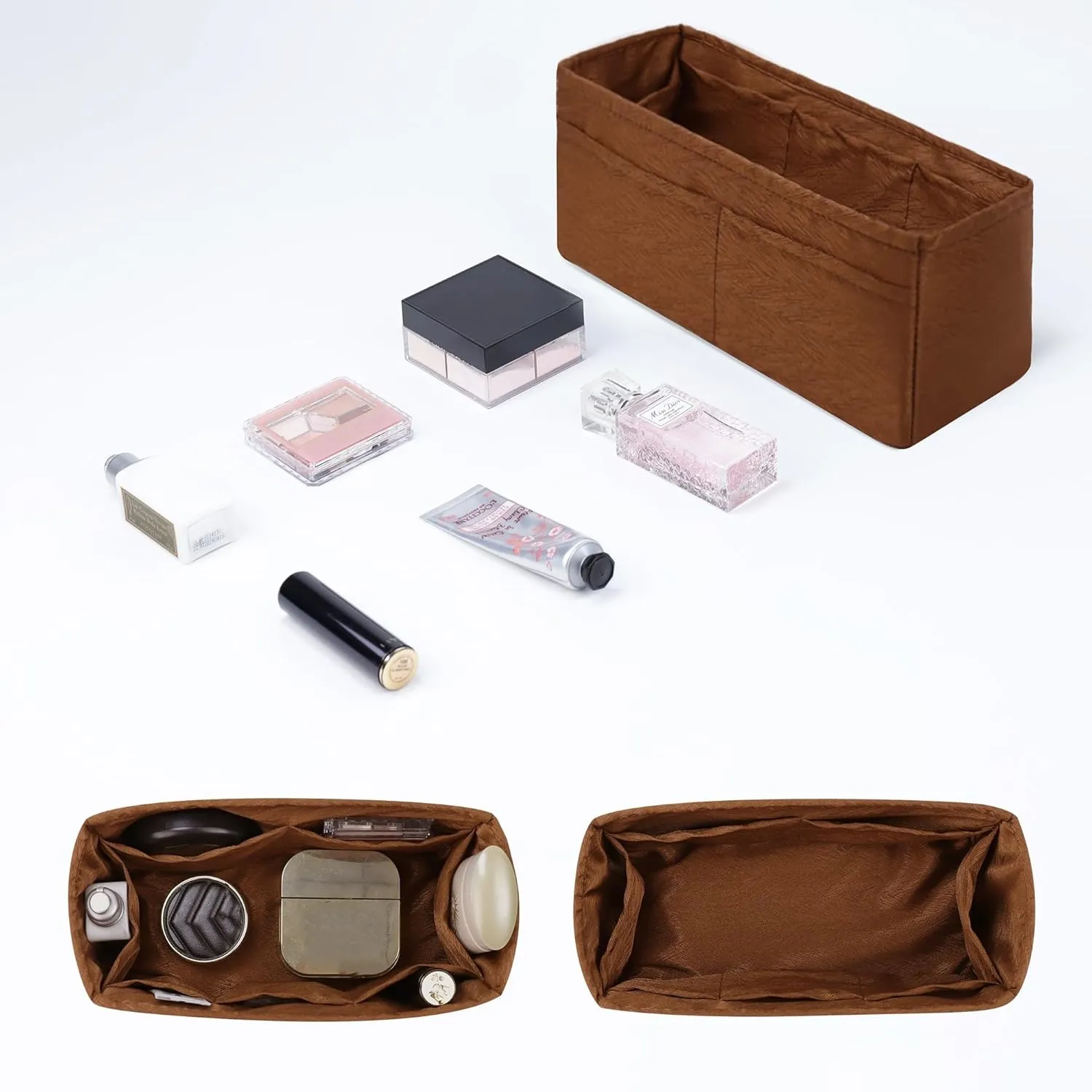Purse Organizer Insert for Hermes Birkin, Silky Smooth Bag in Bag, Birkin 30 Tote Shaper (BK30, Gold)