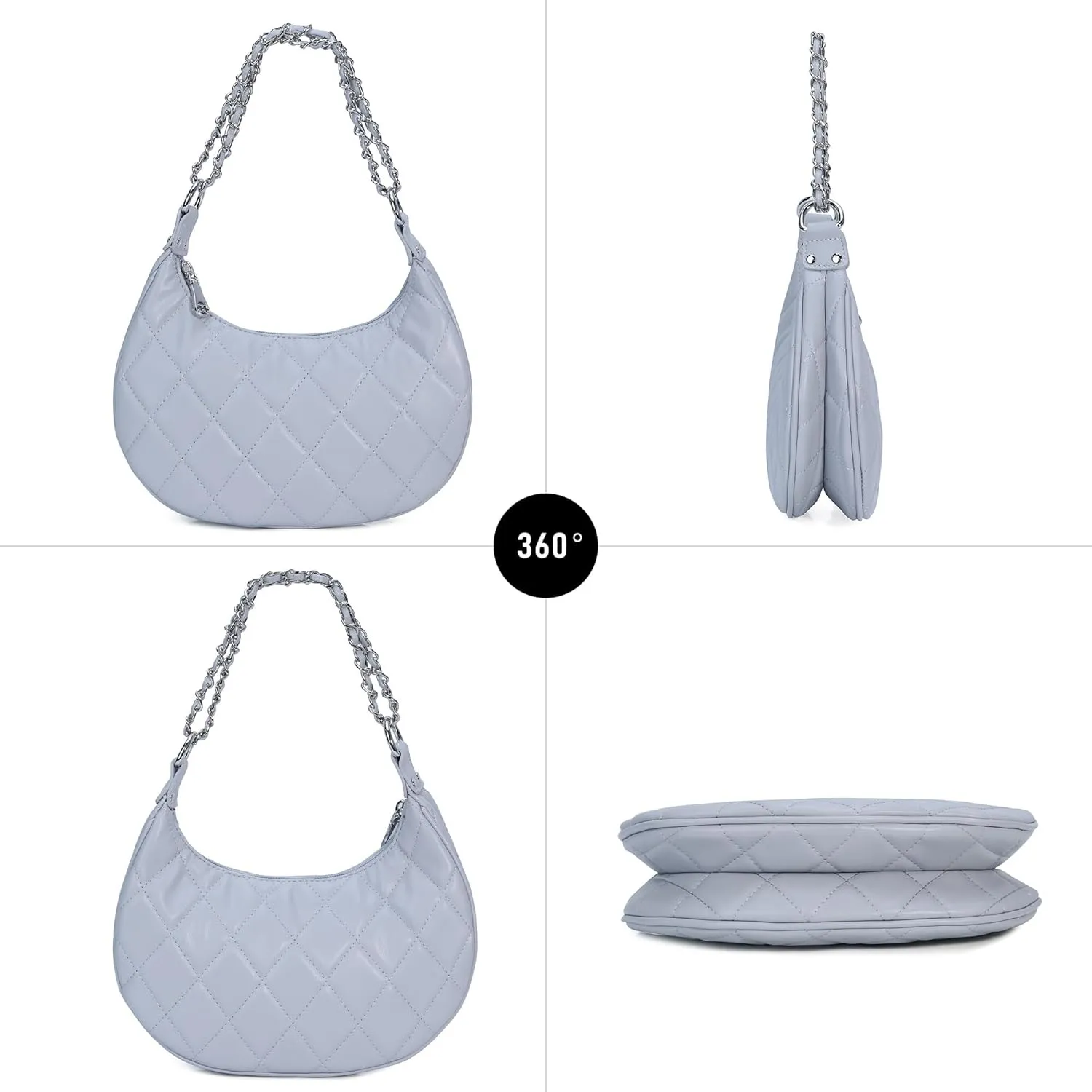 Purse Shoulder bag for women, Cute Mini Clutch Zipper Hobo Tote Handbags