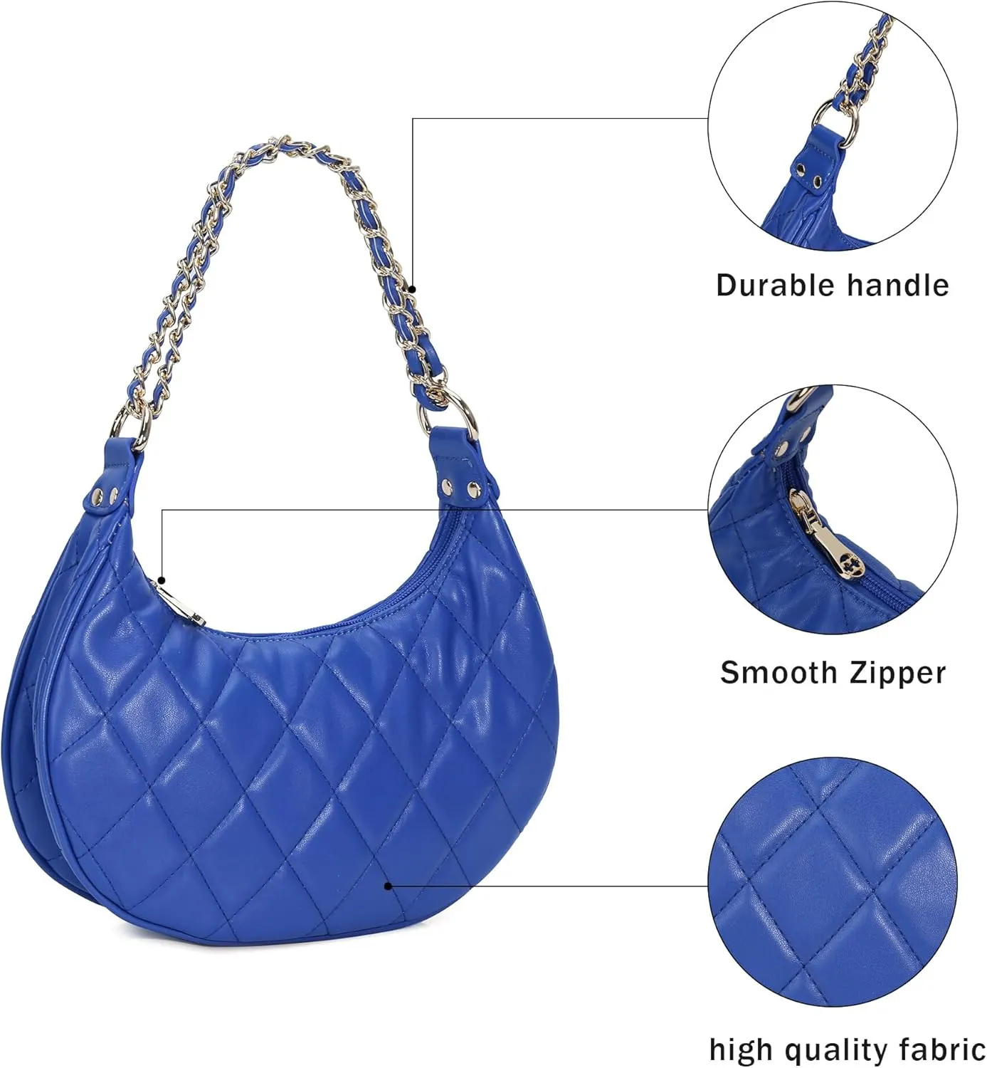 Purse Shoulder bag for women, Cute Mini Clutch Zipper Hobo Tote Handbags