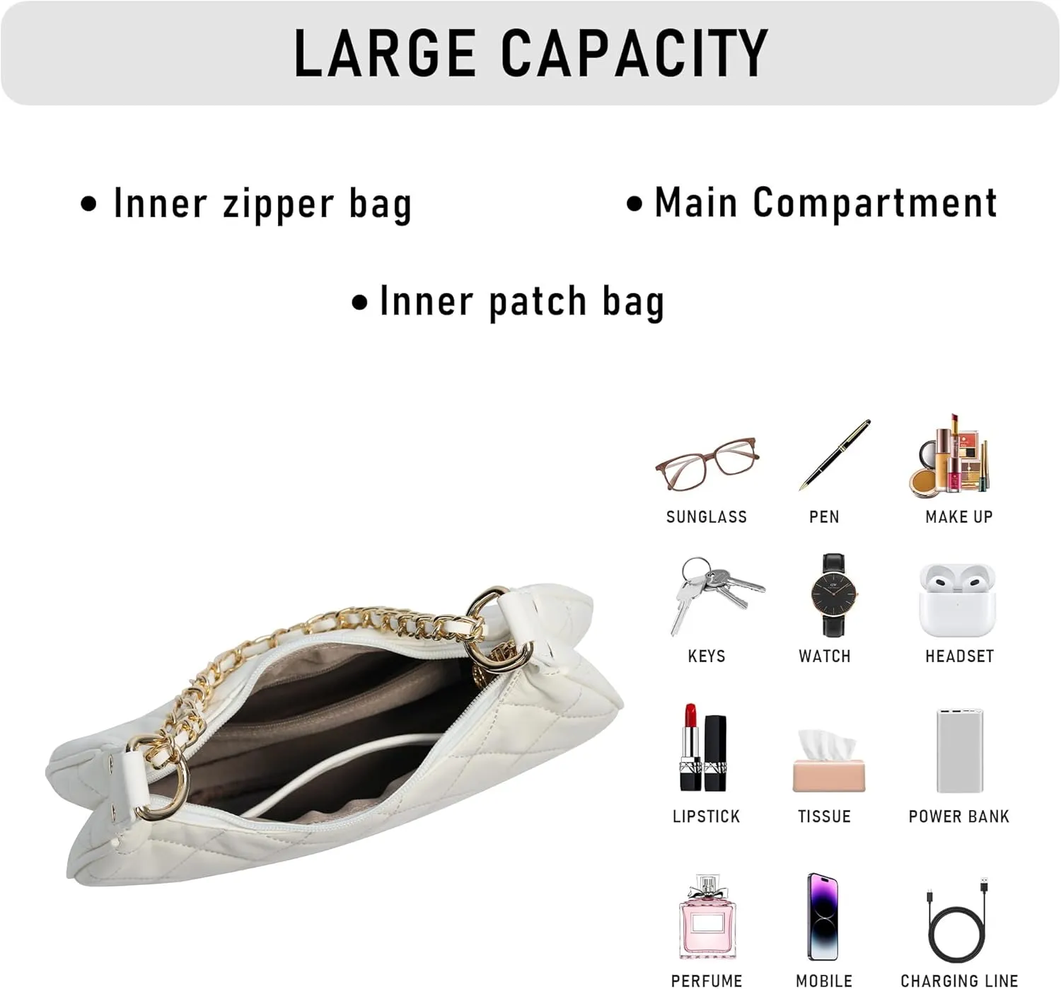 Purse Shoulder bag for women, Cute Mini Clutch Zipper Hobo Tote Handbags