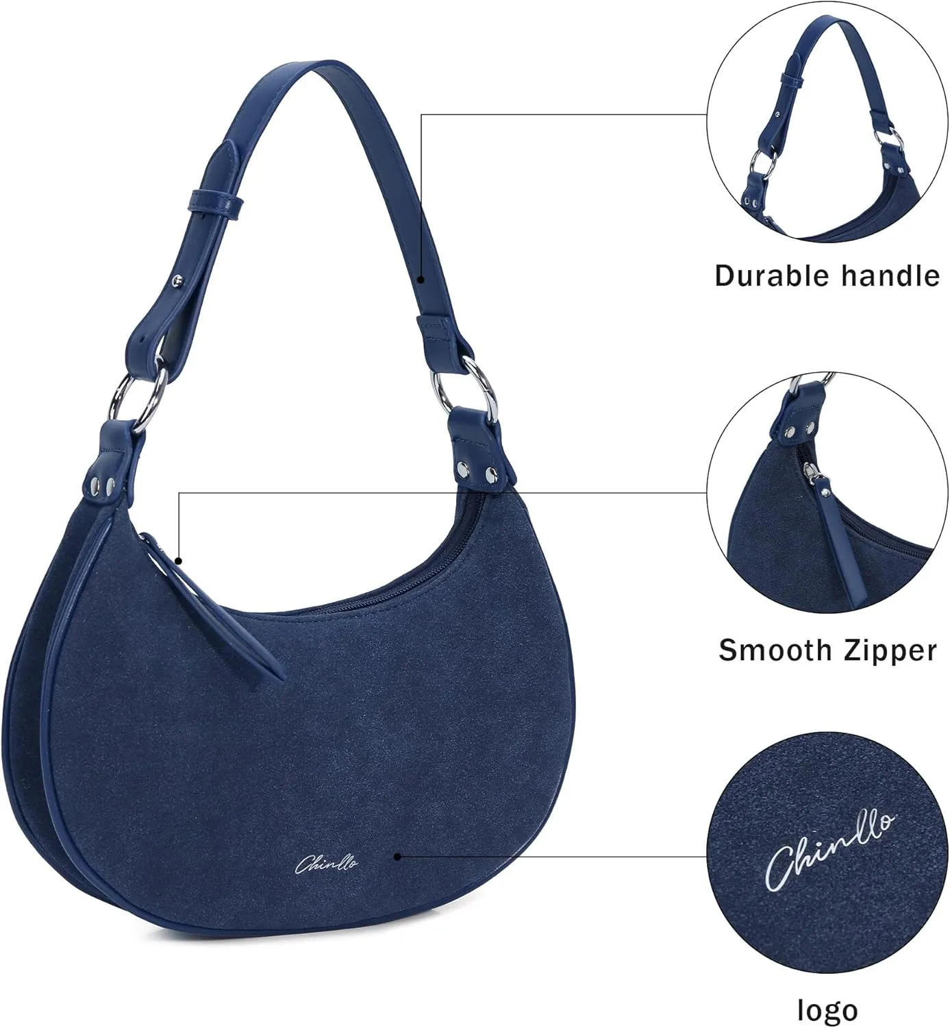 Purse Shoulder bag for women, Cute Mini Clutch Zipper Hobo Tote Handbags