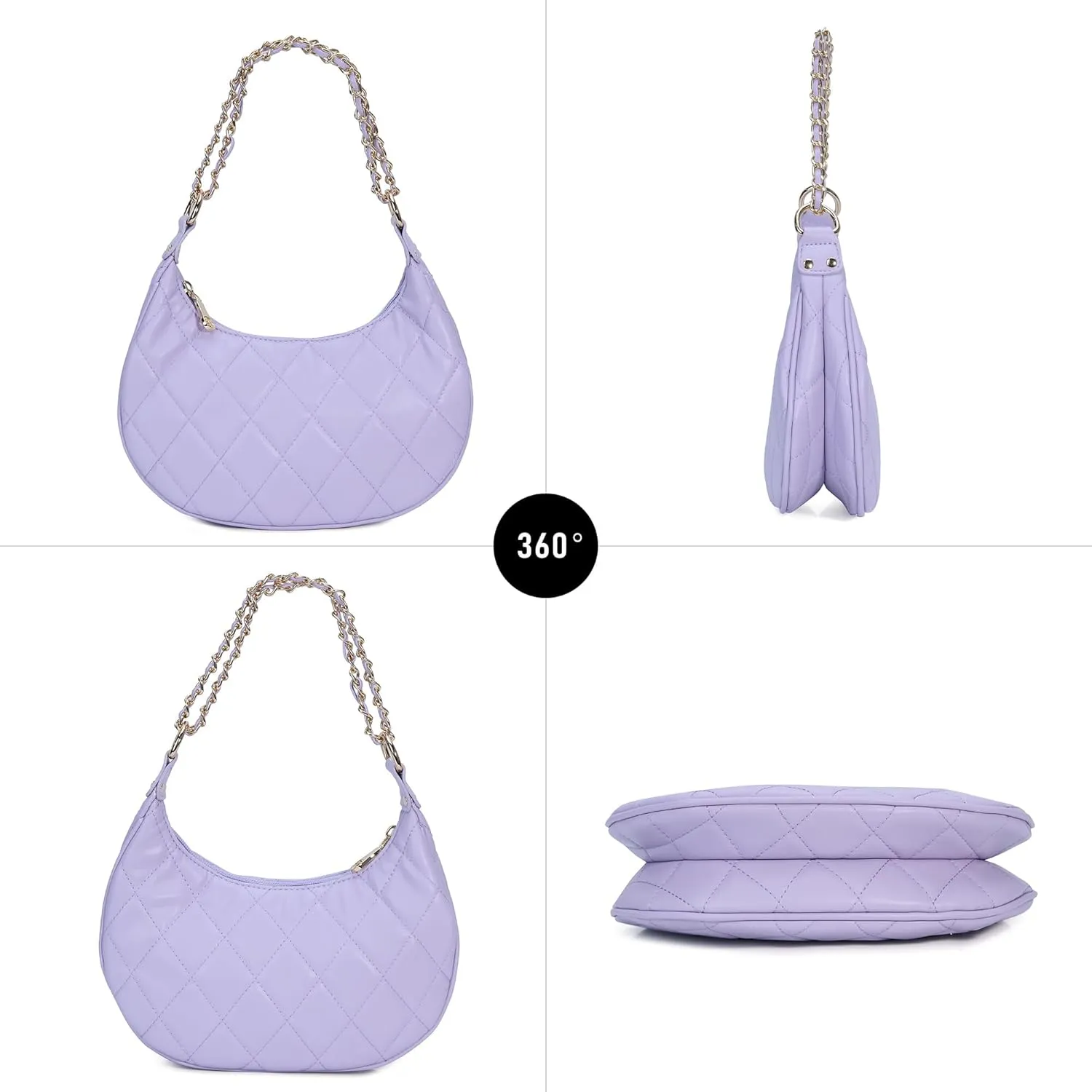 Purse Shoulder bag for women, Cute Mini Clutch Zipper Hobo Tote Handbags