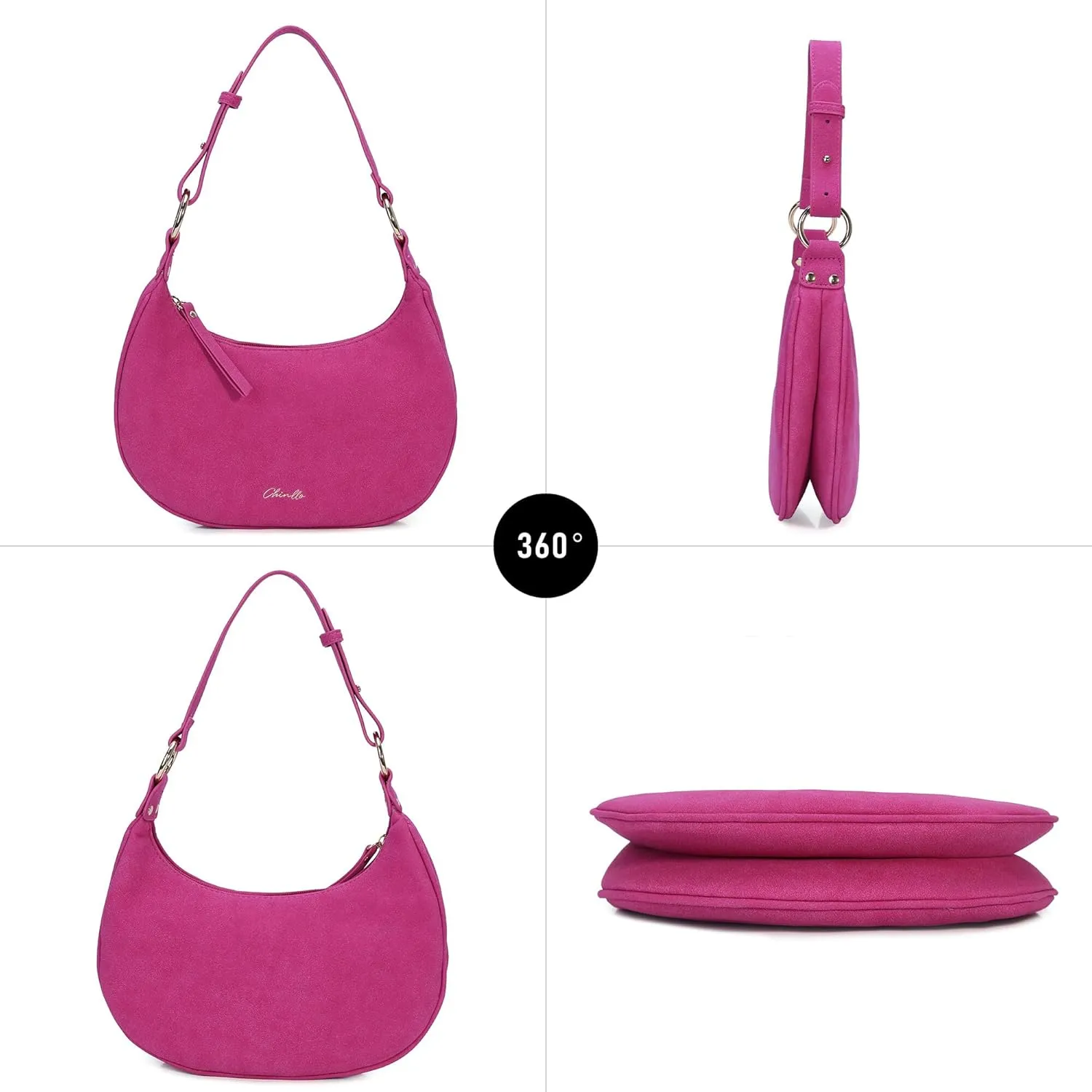 Purse Shoulder bag for women, Cute Mini Clutch Zipper Hobo Tote Handbags