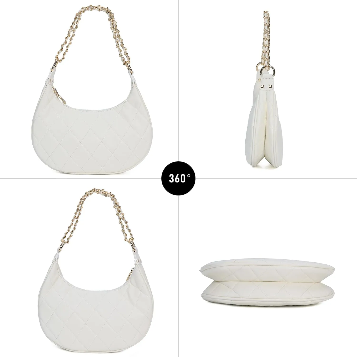 Purse Shoulder bag for women, Cute Mini Clutch Zipper Hobo Tote Handbags