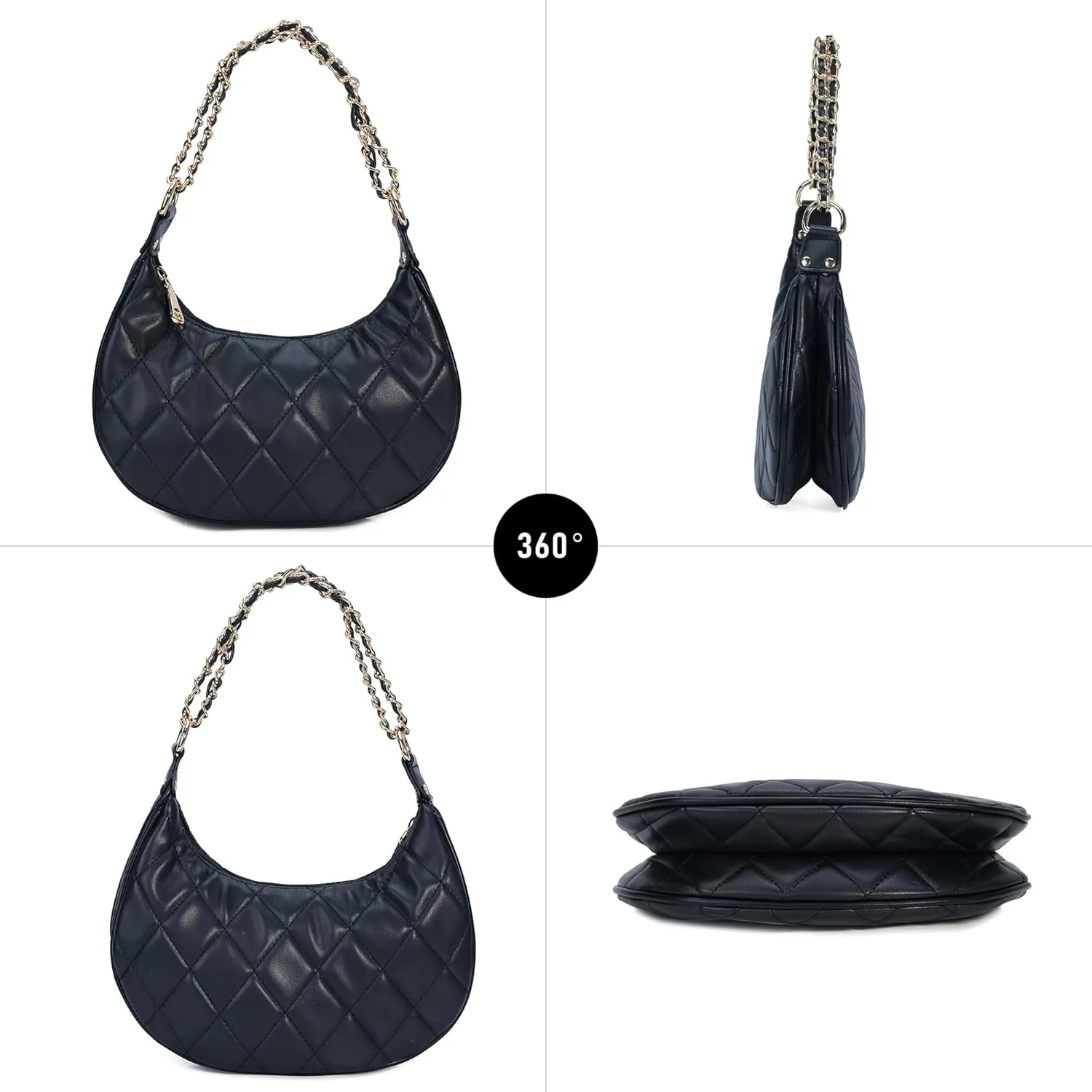 Purse Shoulder bag for women, Cute Mini Clutch Zipper Hobo Tote Handbags