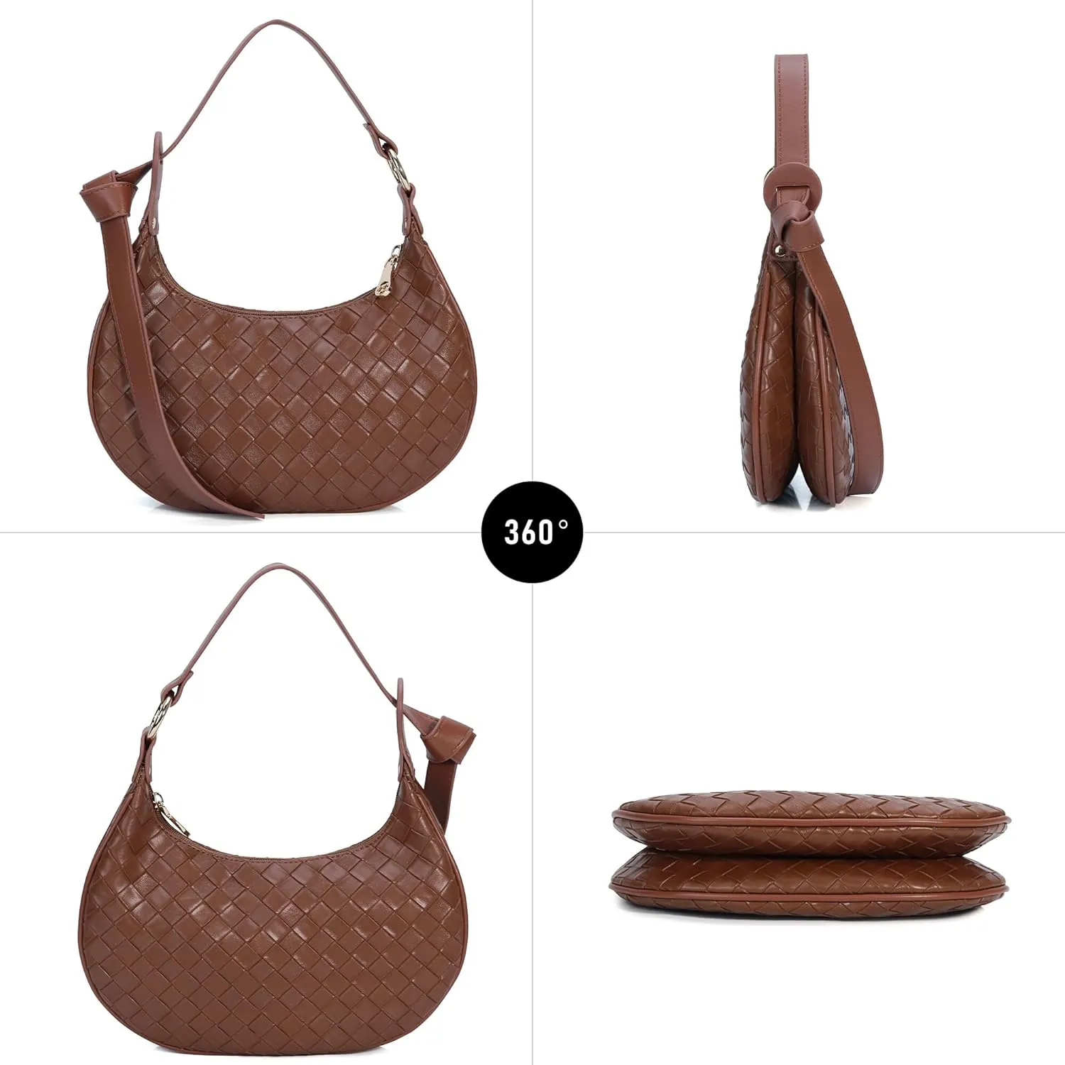 Purse Shoulder bag for women, Cute Mini Clutch Zipper Hobo Tote Handbags