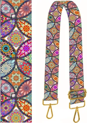 Purse Straps Replacement Crossbody, 2" Wide Shoulder Strap Adjustable, Gold Buckle Canvas Bag Handbag Belts