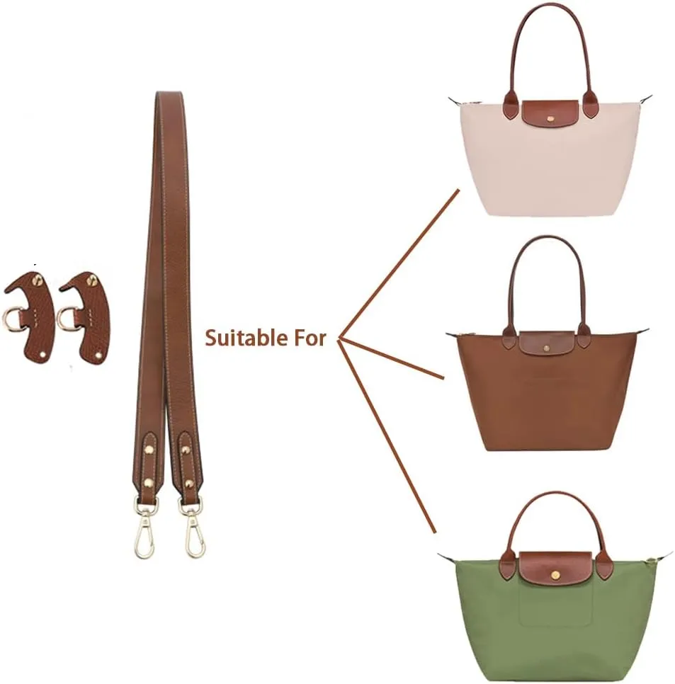 Purse Straps Replacement, Leather Handbag Crossbody Shoulder Strap Kit Adjustable for Small Tote Bag Women