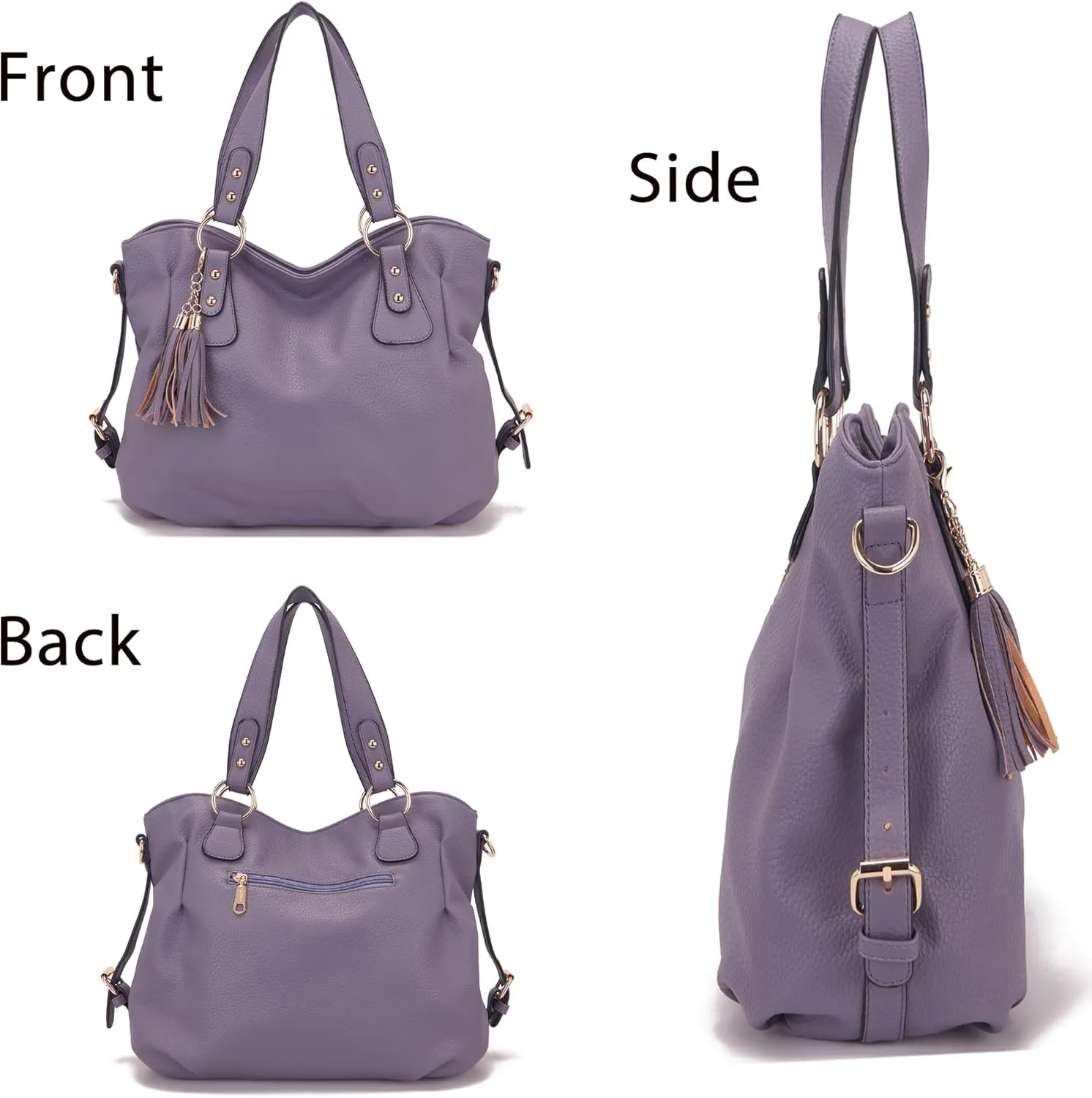 Qiyuer Purses And Wallets Set For Women Tote Handbags Large Hobo Bag Purse With Wallet 3PCS