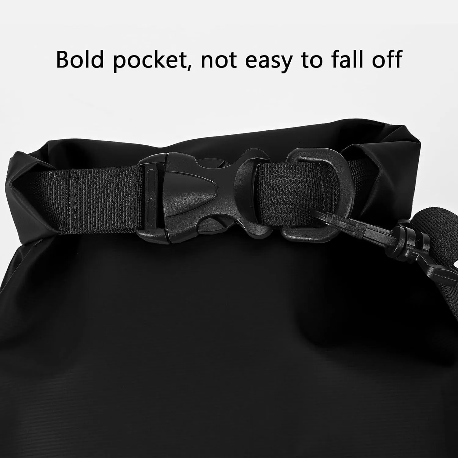 Queday Waterproof Dry Bag with Front Zippered Pocket for Women Men, 10L Roll Top Lightweight Dry Storage Bag Backpack for Travel, Kayaking, Boating, Rafting, Camping, Hiking & Beach Black