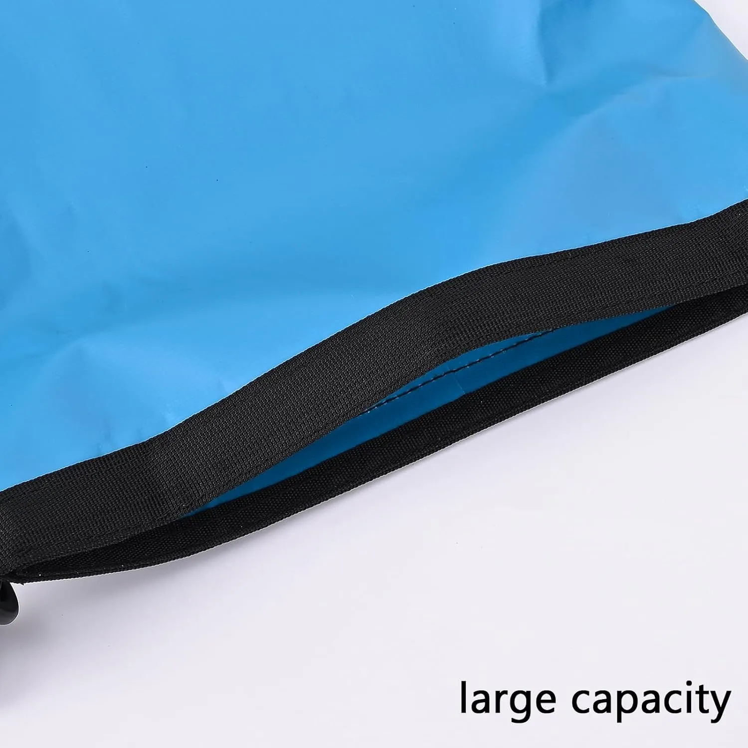 Queday Waterproof Dry Bag with Front Zippered Pocket for Women Men, 10L Roll Top Lightweight Dry Storage Bag Backpack for Travel, Kayaking, Boating, Rafting, Camping, Hiking & Beach Blue