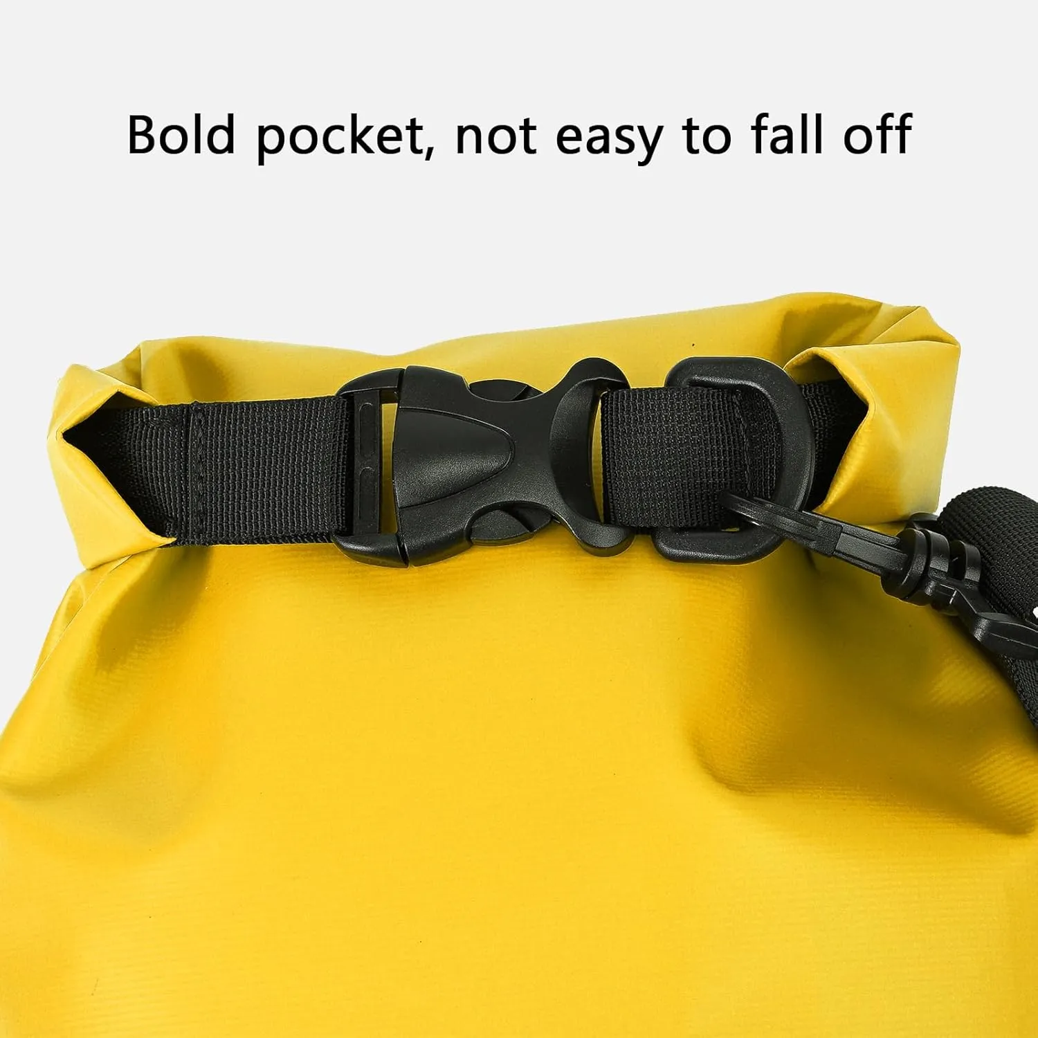 Queday Waterproof Dry Bag with Front Zippered Pocket for Women Men, 20L Roll Top Lightweight Dry Storage Bag Backpack for Travel, Kayaking, Boating, Rafting, Camping, Hiking & Beach Yellow