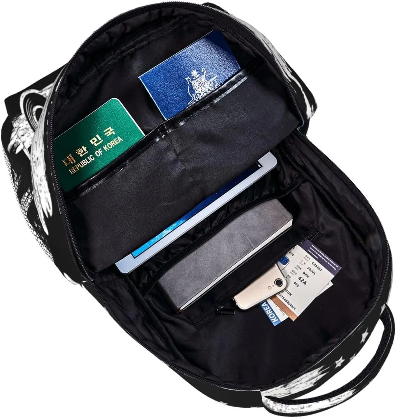 Race Car American Flag Casual Backpacks Sport Backpack Travel Rucksack Canvas Daypack Workout Bags with Pockets for Gym Working Hiking