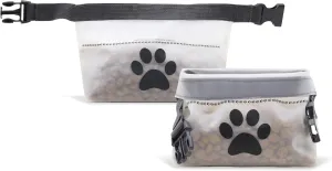 (re) zip Clip N' Go Pet Bowl 2-Pack | Collapsible Portable Dog Food Storage Bag and Feeding/Water Bowl | BPA-Free, Food Grade, Leakproof | Reusable, Machine Washable (Clear)