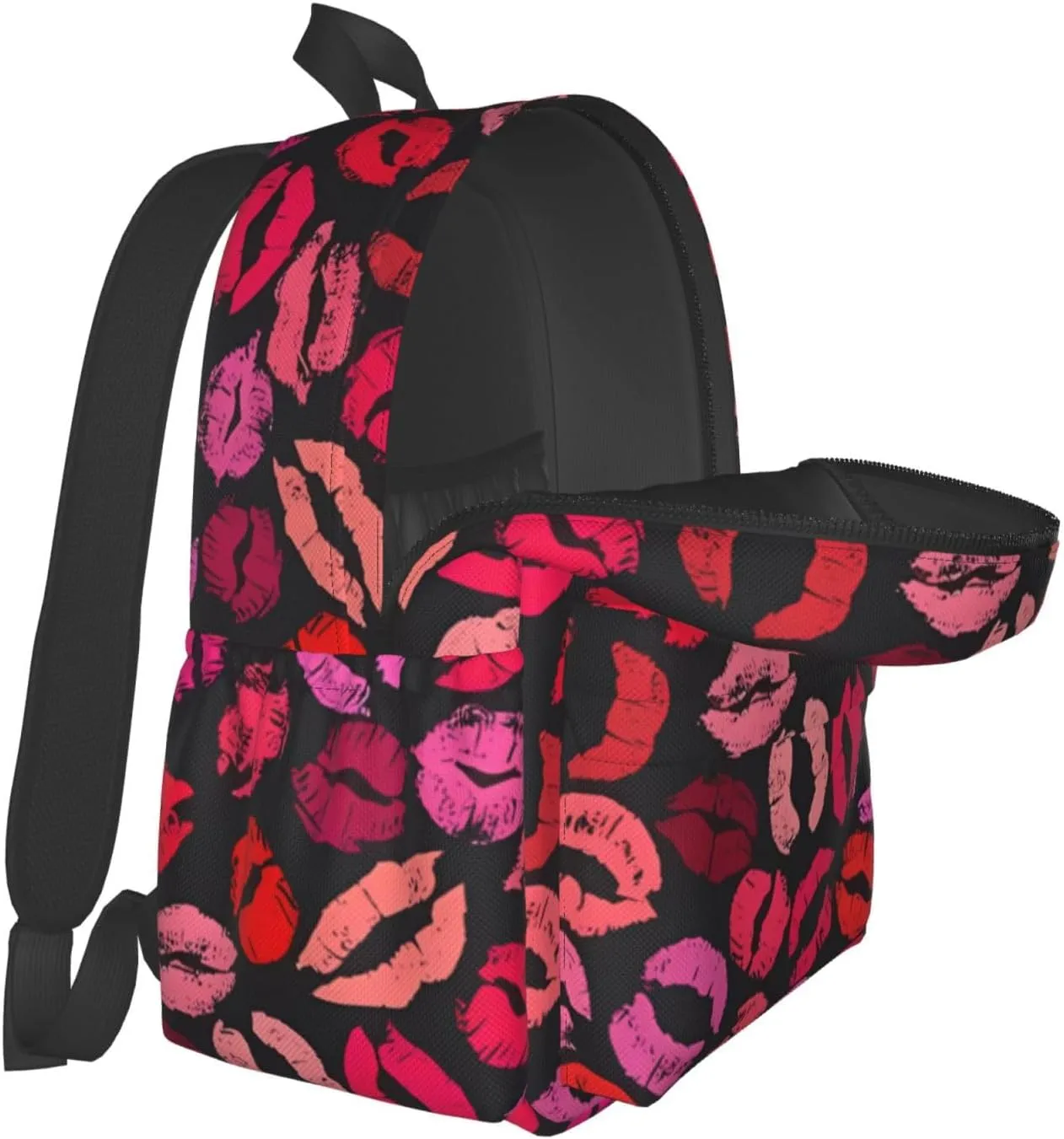 Red Nice Lip Imprint Backpacks 15 Inch Laptop Backpack Multipurpose Double Shoulder Bag for Men Women Gifts