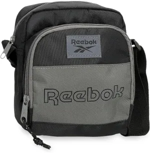 Reebok Men's Small Crossbody Bag, Black/White, One Size